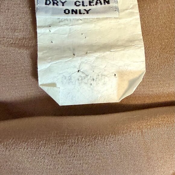 Vintage Oscar de la Renta Brown Raw Silk Skirt, Size 8 - Picture 6 of 6